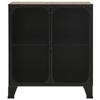 QZZCED Sideboard Storage File Cabinets Standing Cabinets Bookcases Storage Cabinets Storage Cabinet Rustic Brown 28.3"x14.2"x32.3" Metal and MDF view 4