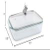 Arthur Court Glass Casserole Dish with Metal Bull/Steer Handle Baking Dish - Perfect to keep your Buffet Sides Protected and Warm - Western Style 9.25 inches x 13.5 inches 3 quart - 2-pieces view 2