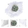 Gadpiparty 2pcs Bride Flower Bouquet Holder Lace Compact Floral Arrangement Handle for Weddings Lightweight Bridal Supplies for Fresh and Faux Flowers Decoration view 2