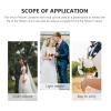 Gadpiparty 2pcs Bride Flower Bouquet Holder Lace Compact Floral Arrangement Handle for Weddings Lightweight Bridal Supplies for Fresh and Faux Flowers Decoration view 3