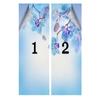 Blue and Purple Frosted Stained Glass Window Cling Leaf Design Flower Orchids Natural Flowers UV Light Sun Blocking Glass Sticker Blackout Window Film Romantic Floral 35.4Wx78.7L-inch x2 Pcs view 3