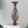 EliPOT Turkish 12" Ceramic Vase (Dark Purple and Orange) view 1