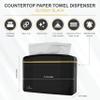 Countertop Multifold Hand Paper Towel Dispenser by Oasis Creations, Single Sheet Dispensing  Glossy Black view 3