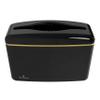 Countertop Multifold Hand Paper Towel Dispenser by Oasis Creations, Single Sheet Dispensing  Glossy Black view 4