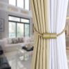 Magnetic Curtain Tieback Holdbacks Buckle Clip Strap Magnet Tie Backs Gold Hanging Ball Curtains Rope Accessoires,Beige,4pcs view 4