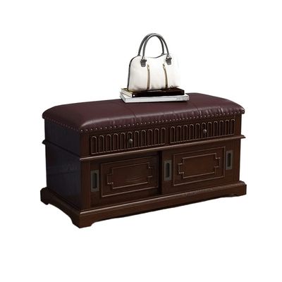 moisture Storage Bench Bed Bench Home Retro Shoe Rack Bench Multi-Layer Storage Shoe Stool Leather Sofa Stool Suitable for Living Room Porch Corner Corridor Entryway Shoe Rack (Color : B)