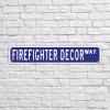 Occupation Street Signs Firefighter Decor Metal Wall Art Firefighter Decor Gift Home Office Restaurant Man Cave Wall Plaque Funny Indoor Outdoor Wall Decor Signs 3x18in view 2