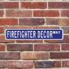 Occupation Street Signs Firefighter Decor Metal Wall Art Firefighter Decor Gift Home Office Restaurant Man Cave Wall Plaque Funny Indoor Outdoor Wall Decor Signs 3x18in view 4