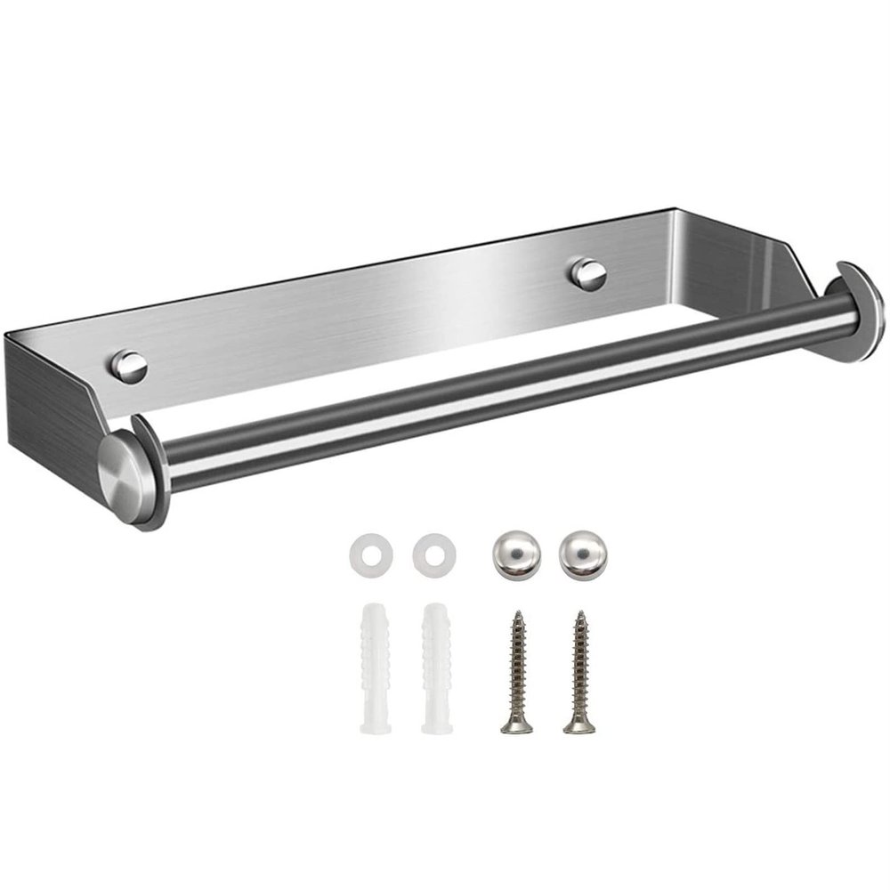 Xiaochen Modern Paper Towel Holder Wall Mounted Towel Rack Paper Towel Rack Toilet Paper Rack Roll Paper Holder Plastic Wrap Storage Rack Wall Mount Rack 1pcs (Color : A)