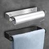 Xiaochen Modern Paper Towel Holder Wall Mounted Towel Rack Paper Towel Rack Toilet Paper Rack Roll Paper Holder Plastic Wrap Storage Rack Wall Mount Rack 1pcs (Color : A) view 4