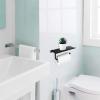 Xiaochen Modern Paper Towel Holder 1pc Aluminium Toilet Paper Rack Roll Paper Holder Waterproof Phone Holder Wall Mounted Punch Free Bath Soap Towel Shelf Holders view 3