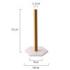 Xiaochen Modern Paper Towel Holder 31cm Nordic Retro Marble Grain Texture For Kitchen Towel Toilet Roll Paper Holder Ceramics Vertical Desktop Dishcloth Storage (Color : Gold) view 3