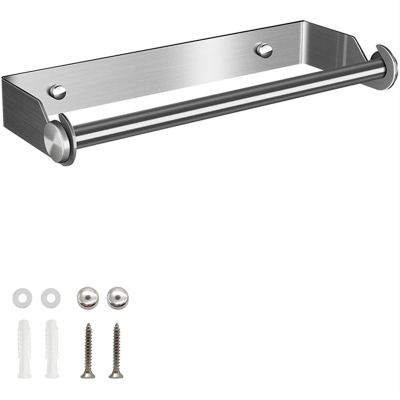 Xiaochen Modern Paper Towel Holder Kitchen Roll Holder Wall Mounting Stainless Steel Kitchen Roll Holder Without Drilling Paper Roll Holder Roll Holder