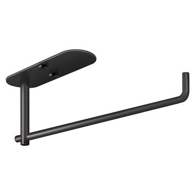 Xiaochen Modern Paper Towel Holder Paper Towel Holder Under Cabinet Mount For Kitchen Paper Towel, Adhesive Black Paper Towel Roll Holder Stick On Wall (Color : Black)