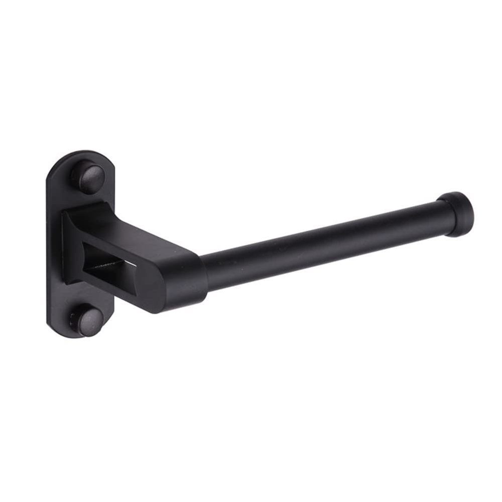 Xiaochen Modern Paper Towel Holder Paper Rack Matte Black Space Aluminum Bathroom Roll Holder Simple Holder Long Paper Towel Pole