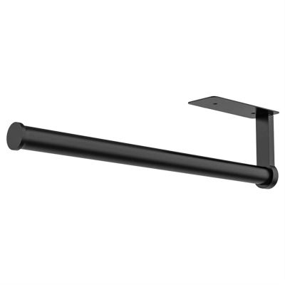 Xiaochen Modern Paper Towel Holder Kitchen Paper Holder Under Cabinet Self Adhesive Wall Mount Paper Towel Holder for Home Kitchen Towel (Color : Black)