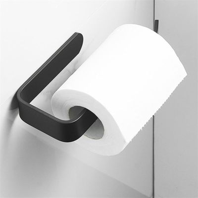 Xiaochen Modern Paper Towel Holder Hanging Paper Roll Holder Kitchen Towel Cupboard Door Rack Space Aluminum Punch-free Creative Paper Toilet Tissue Box (Color : Long Style)