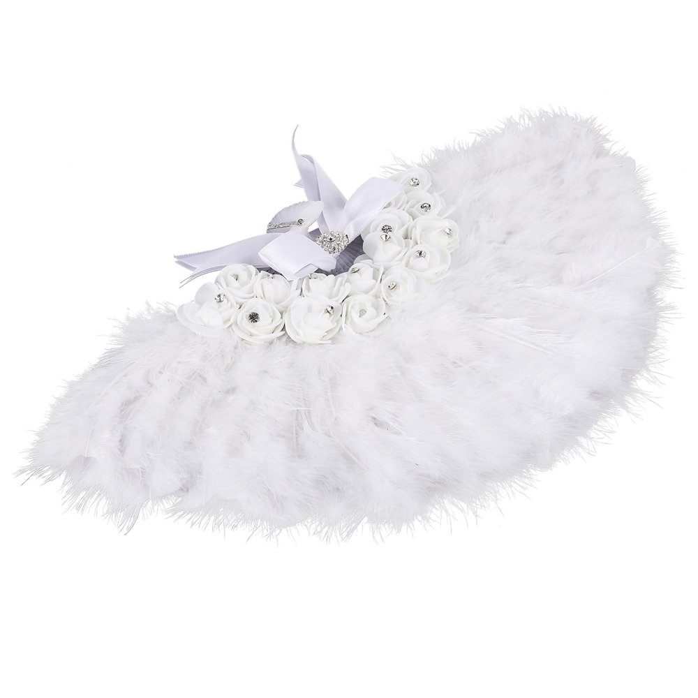 DECHOUS Handheld Plume Fan for Weddings Parties Decorative Women Hand Fan Photo Prop for Birthdays Bridesmaid Accessory Fluffy Design