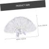 DECHOUS Handheld Plume Fan for Weddings Parties Decorative Women Hand Fan Photo Prop for Birthdays Bridesmaid Accessory Fluffy Design view 2