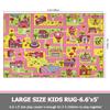 Capslpad Kids Play Rug 6.6x5.0 ft Large Size Kids Rug for Playroom Non Slip Washable Kid Car Road Carpet Educational Learning Area Rug Children Play Carpet for Bedroom,Classroom,Nursery Room Decor view 2