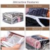 6 Packs Clear Zippered Storage Bags Sweater Moth Bags Plastic Storage for Blankets Clothes Bed Sheet Organizer with Zipper for Closet Linen Sweater Bed Sheet Clothes Pillow(18 x 15 x 9 Inch) view 4