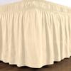 Kings Loft 1000 Thread Count, 100% Egyptian Cotton, Ivory Wrap Around Dorm Room Bed Skirt with Three Side Coverage in Full Size (54" x 80"+ 40" Inch) view 4