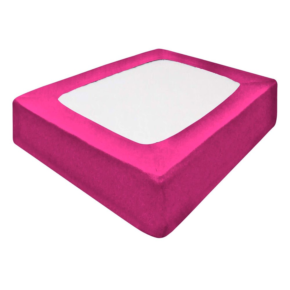 International Sheets Box Spring Cover Queen Size - 100% Egyptian Cotton Wrap Around 4 Sides Bed Skirt for Hotel & Home, Fits Box Springs up to 21 - Queen, Hot Pink