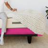 International Sheets Box Spring Cover Queen Size - 100% Egyptian Cotton Wrap Around 4 Sides Bed Skirt for Hotel & Home, Fits Box Springs up to 21 - Queen, Hot Pink view 3