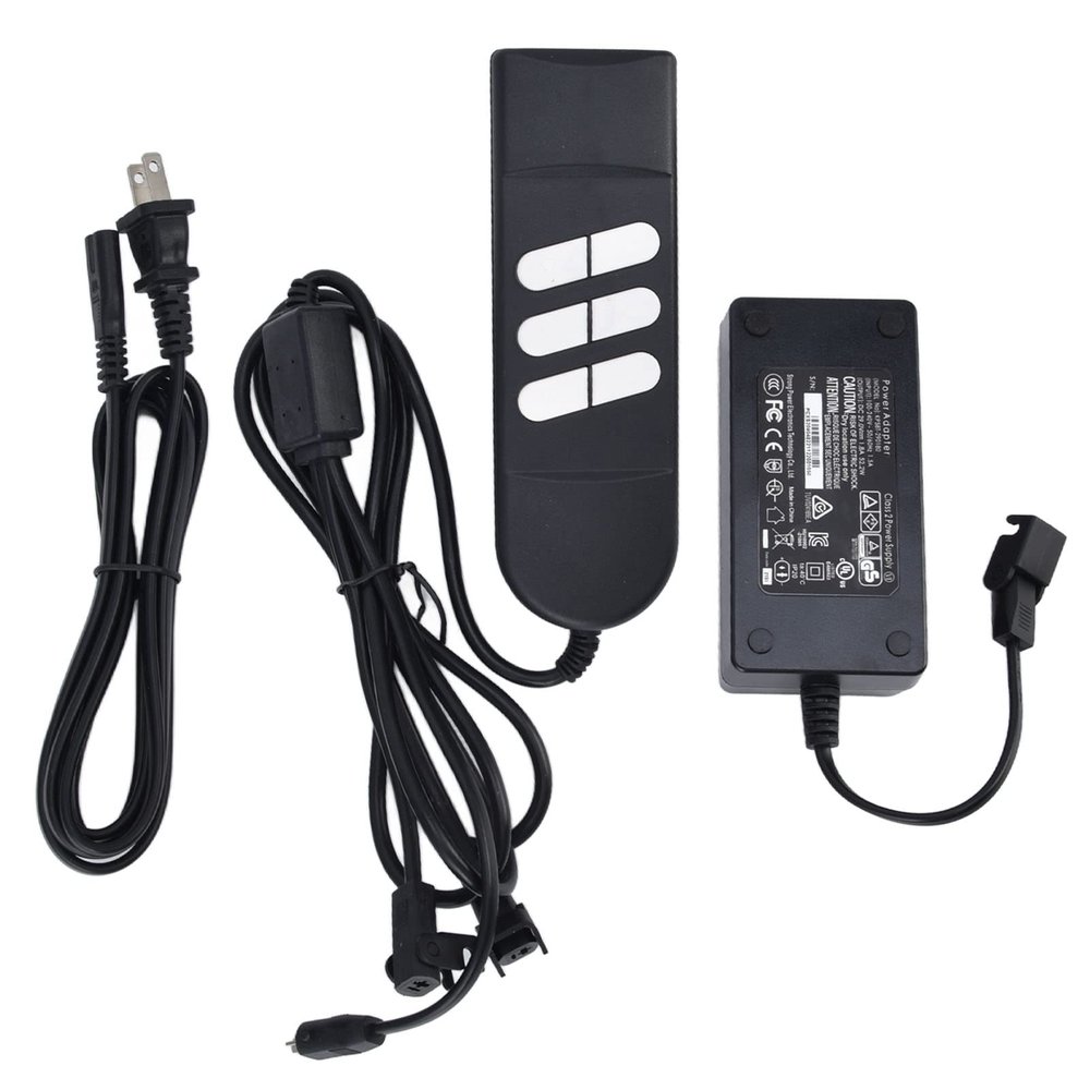 EVTSCAN Universal Replacement Power Supply Adapter with 6 Button Remote Control, Compatible with Most Lift Chair Power Recliner
