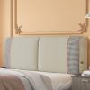 Large Headboard Long Pillow Solid Color Plaid Back Cushion Resting Reading Support Pillow Daybed Bolster Wedge Pillow King Size Bed Backrest Washable Cushion,B,No headboard 59"/150cm view 1