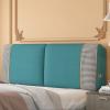 Large Headboard Long Pillow Solid Color Plaid Back Cushion Resting Reading Support Pillow Daybed Bolster Wedge Pillow King Size Bed Backrest Washable Cushion,A,with headboard 74.8"/190cm view 2
