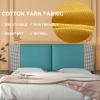 Large Headboard Long Pillow Solid Color Plaid Back Cushion Resting Reading Support Pillow Daybed Bolster Wedge Pillow King Size Bed Backrest Washable Cushion,A,with headboard 74.8"/190cm view 4