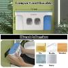 Toothbrush Holders for Bathroom Organizer, 2 Cups Automatic Toothpaste Dispenser Squeezer Kit Wall Mounted for Bathroom Set, Ideal Bathroom Accessories.Blue view 4