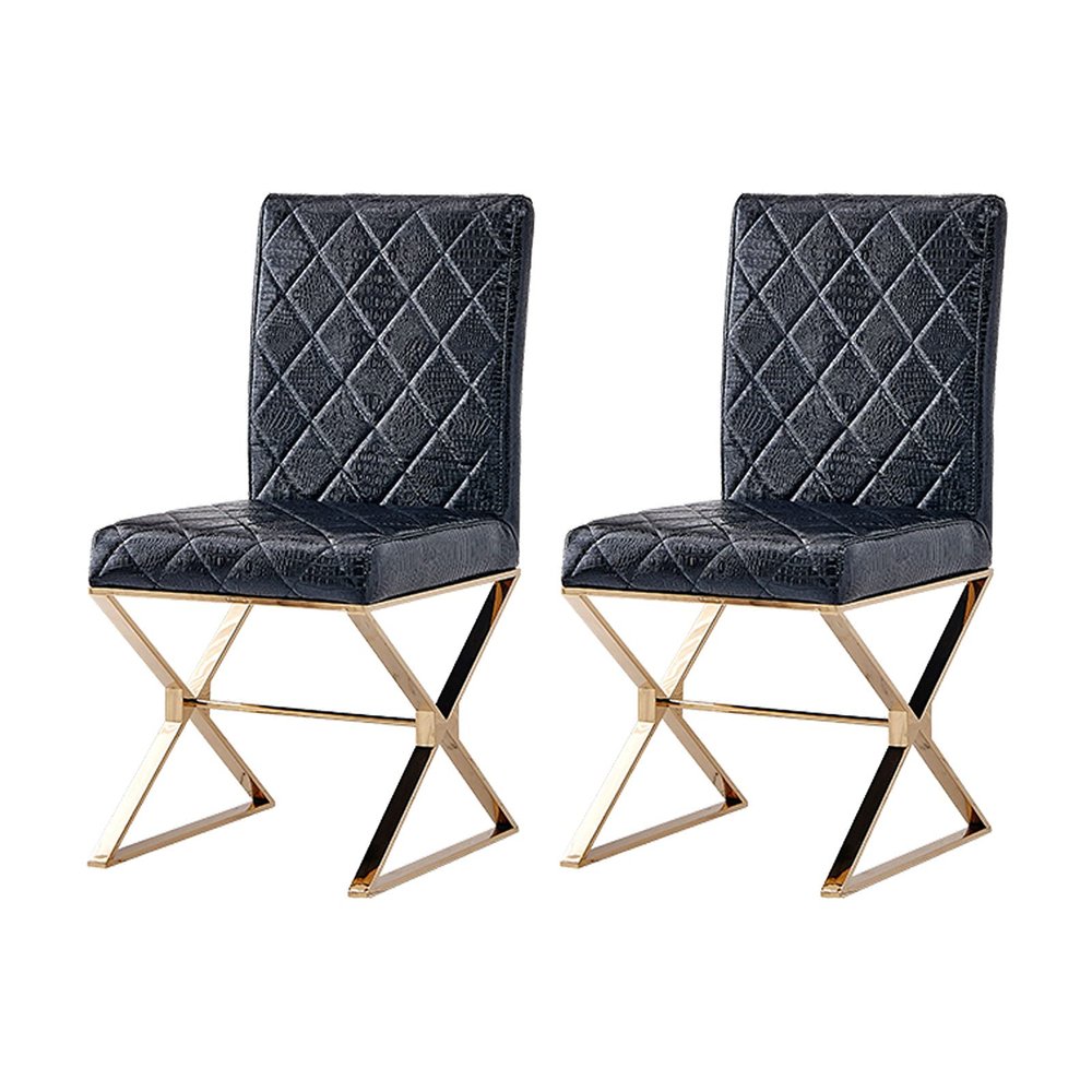 IBOWZ Dining Chairs Dining Room Chairs High Back Side Chair PU Leather Dining Chair with Metal Legs Upholstered Leisure Chair for Kitchen, Dining, Living, Guest, Bed Room