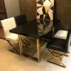 IBOWZ Dining Chairs Dining Room Chairs High Back Side Chair PU Leather Dining Chair with Metal Legs Upholstered Leisure Chair for Kitchen, Dining, Living, Guest, Bed Room view 2