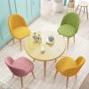 IBOWZ Dining Chairs Dining Room Chairs Dining Chairs Upholstered Kitchen Chairs Makeup Chairs with Soft Seat and Wooden Style Metal Legs Accent Side Chair for Living Dinning Kitchen Bedroom view 4