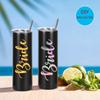 24 Pack 20 Oz Straight Skinny Tumblers,Individually Gift Boxed Stainless Steel Slim Skinny Tumbler Set Bulk, 20 Oz Insulated Slim Thin Travel Tumbler Cup for Diy, Black view 2