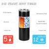 24 Pack 20 Oz Straight Skinny Tumblers,Individually Gift Boxed Stainless Steel Slim Skinny Tumbler Set Bulk, 20 Oz Insulated Slim Thin Travel Tumbler Cup for Diy, Black view 3