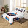 Boys Policeman Vehicle Bedding Set Kids Police Car Comforter Cover Set for Teens Automobile Duvet Cover Breathable Emergency Responder Vehicles Blue Bedspread Cover Room Decor Quilt Cover Full Size view 2