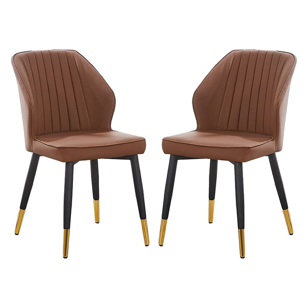 IBOWZ Dining Chairs Dining Room Chairs Dining Chairs Set of 2, Faux Leather Upholstered Side Chair for Kitchen Living Room