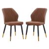 IBOWZ Dining Chairs Dining Room Chairs Dining Chairs Set of 2, Faux Leather Upholstered Side Chair for Kitchen Living Room view 1