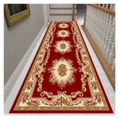 6ft/8ft/10ft/12ft/16ft/20ft Long Hallway Runner Rugs, Floral Pattern Low Pile Carpet for Indoor Outdoor, Non Slip Washable Floor Mats (Color : B, Size : 80x300cm(2.6ftx10ft))