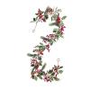 5.9 FT Red Berry Christmas Garland Artificial Berry Garland with Pine Cones and Holly Leaves Winter Greenery Garland for Xmas Mantle Fireplace Holiday Indoor Outdoor Decor view 1