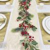 5.9 FT Red Berry Christmas Garland Artificial Berry Garland with Pine Cones and Holly Leaves Winter Greenery Garland for Xmas Mantle Fireplace Holiday Indoor Outdoor Decor view 2