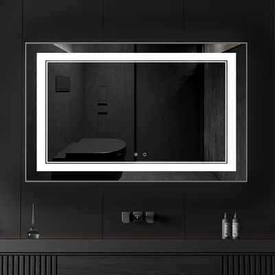 48" x 30" LED Bathroom Mirror Wall-Mounted Anti-Fog Mirror Bathroom Mirror with Lights LED Vanity Mirror Dimmable Lighted Mirrors