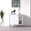 Ruumstore Vega Wide Storage Cabinet, 29'', Stackable 1-Door Organizer, Extra Storage, Opaque White view 1