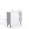 Ruumstore Vega Wide Storage Cabinet, 29'', Stackable 1-Door Organizer, Extra Storage, Opaque White view 2