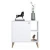 Ruumstore Vega Wide Storage Cabinet, 29'', Stackable 1-Door Organizer, Extra Storage, Opaque White view 4