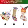 SunFancyCustom Beautiful Autumn Pattern Christmas Stocking with Name Custom Xmas Stockings for Family Wedding Party Decor 17.52 x 7.87 Inch view 4