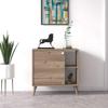 Ruumstore Vega Wide Storage Cabinet, 29'', Stackable 1-Door Organizer, Extra Storage, Natural Oak Colour view 1